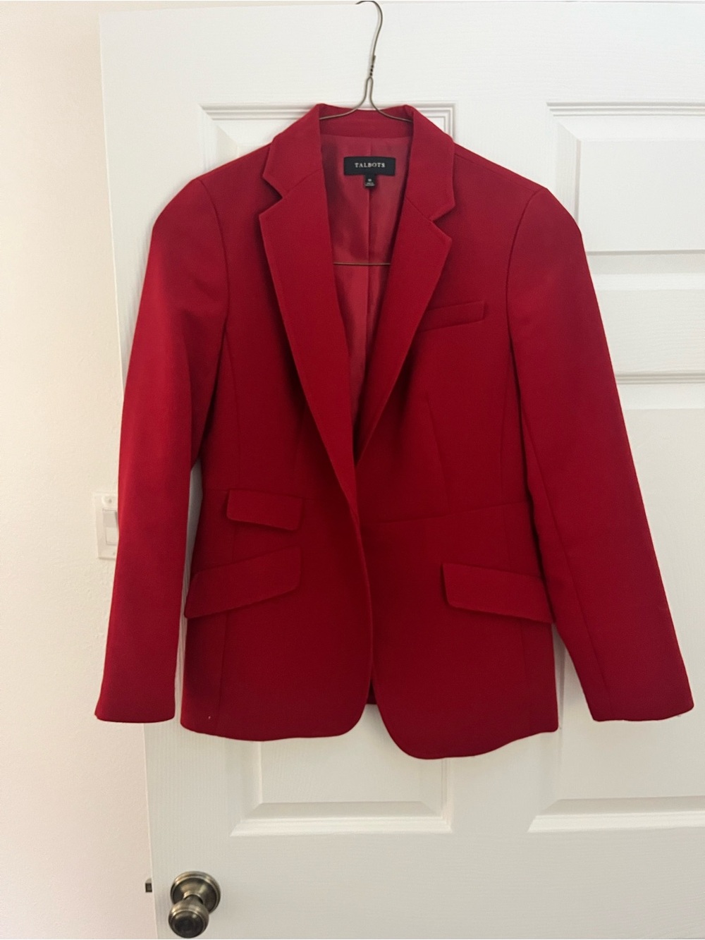 Talbots Bold Red Women's Blazer - Single-Breasted Sport Coat